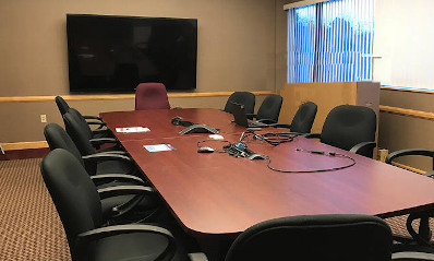 Corporate meeting room AV installation