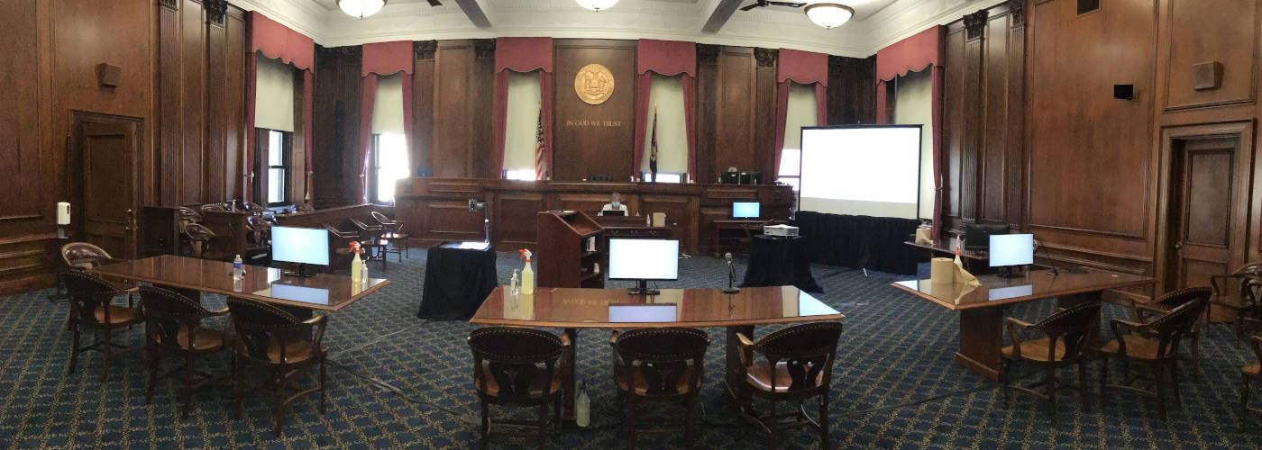 Courtroom with AV Display